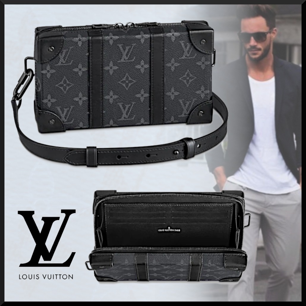 ルイヴィトン ソフトトランクウォレット コピー ショルダーバッグ★モノグラムエクリプス キャンバス M69838